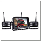 Беспроводная камера заднего вида MasterPark 607-W-2-Rec с двумя камерами, монитором 7 дюймов и записью на SD карту для грузовых машин