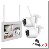 Беспроводной комплект видеонаблюдения на 2 камеры с монитором Twin Vision Planshet - 2.0 (Lux)